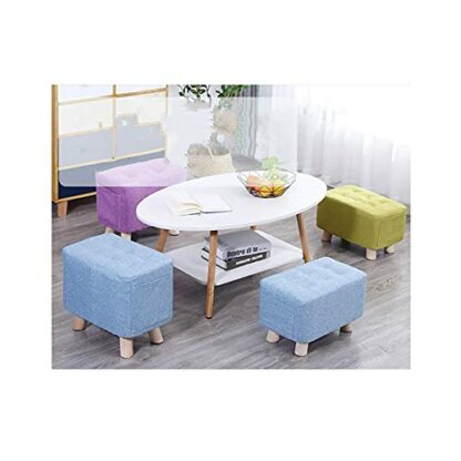 Footrest Ottoman Foot Stool Fabric Small Footrest,Washable Ottoman,Storage Shoe Bench,For Feet Rest Dorm Living Room-Box 40X25X27Cm - Image 3