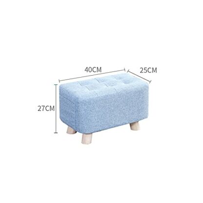 Footrest Ottoman Foot Stool Fabric Small Footrest,Washable Ottoman,Storage Shoe Bench,For Feet Rest Dorm Living Room-Box 40X25X27Cm - Image 4