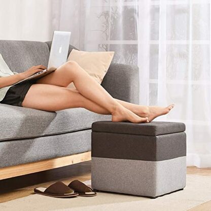 Footrest Ottoman Foot Stool Ottoman Storage Box,Rest Ottoman Cube Storage Box Salon Tablecloth Stool Chair - Image 4