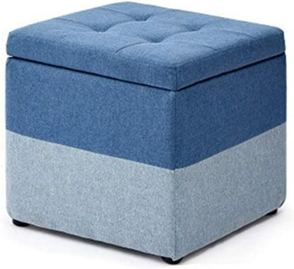 Footrest Ottoman Foot Stool Ottoman Storage Box,Rest Ottoman Cube Storage Box Salon Tablecloth Stool Chair - Image 2