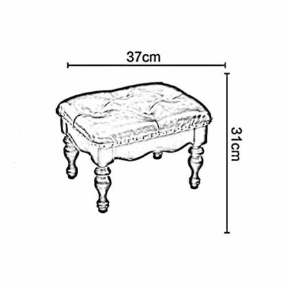 Footrest Ottoman Foot Stool Sofa Stool Leather round Ottoman with Storage Drawer Bedside Table Bedroom Living Room,4 Colors - Image 4