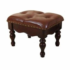Footrest Ottoman Foot Stool Sofa Stool Leather round Ottoman with Storage Drawer Bedside Table Bedroom Living Room,4 Colors