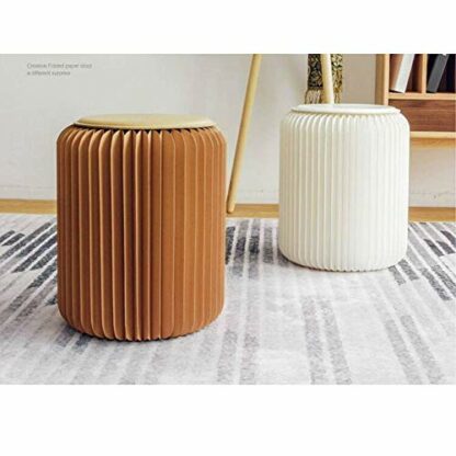 Footrest Ottoman Footstool Foot Stool 11 inch Folding Portable Entrance Shoe Stool Pouf Porch Sofa Footstool Bench Kraft Paper Display Chair Chair - Image 3