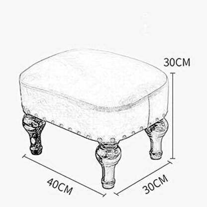 Footrest Ottoman Footstool Stool Upholstered Dressing Table Change Shoe Stool Footrest Seat Foot Small Cube Pouf Bench - Image 4