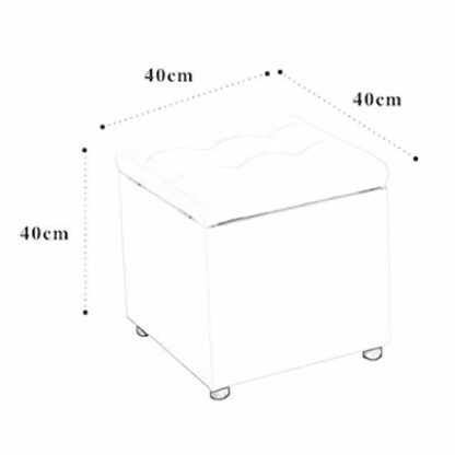 Footrest Ottoman Ottoman Chair Stool Footstools Storage Ottoman Stool with Non-Slip Mat Pu Leather Foot Stool,Pouffe Storage Chest - Image 4