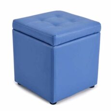 Footrest Ottoman Ottoman Chair Stool Ottoman Storage Box Stool Pu Leather Pouffe Foot Stool,Storage with Highly Elastic Sponge Filling