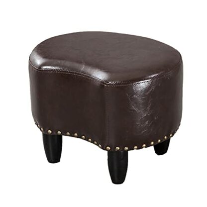 Footrest Ottoman Ottoman Footstool, Living Room Seat Changing Shoe Footrest, with Solid Wood Frame,Suitable for Living Room, Bedroom, Porch,40Cmx32Cmx30Cm - Image 4