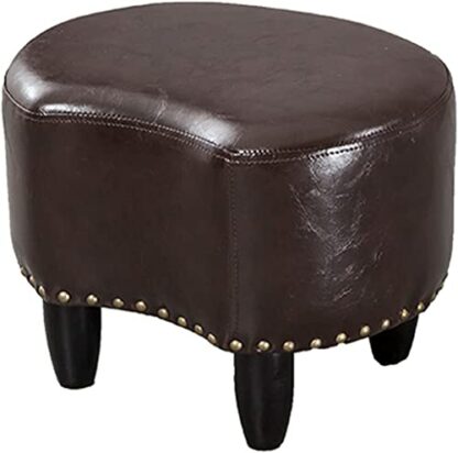 Footrest Ottoman Ottoman Footstool, Living Room Seat Changing Shoe Footrest, with Solid Wood Frame,Suitable for Living Room, Bedroom, Porch,40Cmx32Cmx30Cm - Image 2