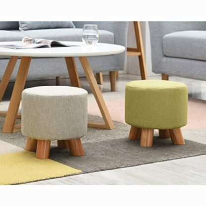 Footrest Ottoman Ottoman Footstool Padded Footrest Stool, Vanity Stool, Footstool Wooden Legs for Room, Coffee Table, Decorativeniture - Image 3