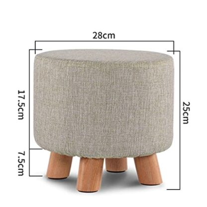Footrest Ottoman Ottoman Footstool Padded Footrest Stool, Vanity Stool, Footstool Wooden Legs for Room, Coffee Table, Decorativeniture - Image 4