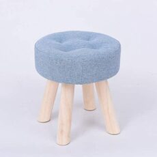 Footrest Ottoman Ottoman Pouffe Fabric Footstool,Living Room 4-Leg Solid Wood Foot Stool,Removable and Washable Footrest Bedroom Makeup Stools for Hall Dining,Green Home Decor