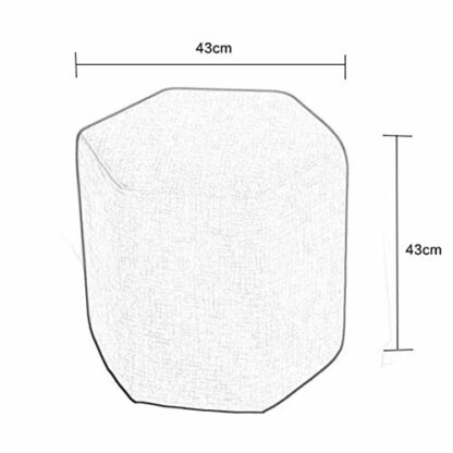 Footrest Ottoman Shoe Bench Stools Hexagon Frame Living Room Cotton and Linen Sofa Stooloutdoor Ottomans Footstools - Image 3