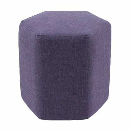 Footrest Ottoman Shoe Bench Stools Hexagon Frame Living Room Cotton and Linen Sofa Stooloutdoor Ottomans Footstools - Image 2