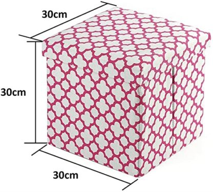 Footrest Ottoman Square Ottoman Footstool, Linen Storage Box Coffee Table Stools Cube Footrest Seat Changing Shoes Bench - Image 4