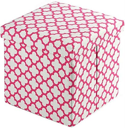 Footrest Ottoman Square Ottoman Footstool, Linen Storage Box Coffee Table Stools Cube Footrest Seat Changing Shoes Bench - Image 2