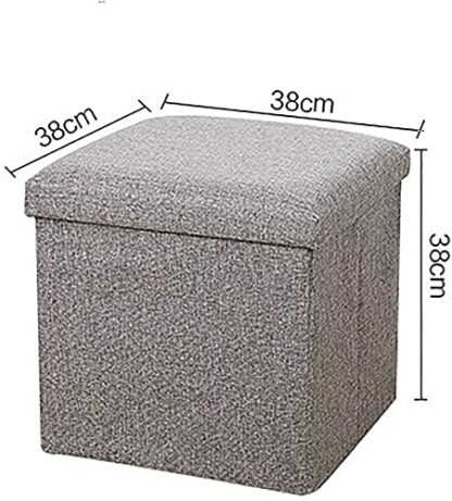 Footrest Ottoman Storage Ottoman,Cube Foot Rest Stools,Foldable Storage Boxes Footrest Step Stool,Folding Linen Storage Ottoman - Image 3