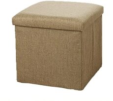 Footrest Ottoman Storage Ottoman,Cube Foot Rest Stools,Foldable Storage Boxes Footrest Step Stool,Folding Linen Storage Ottoman