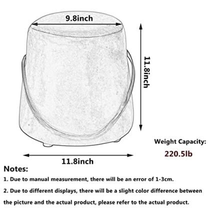 Footrest Ottoman Trapezoidal Ottoman with Handle Strap,Portable Footrest for Living Room Bedroom,Sofa Foot Stools 3 Footrest Ottoman Trapezoidal Ottoman with Handle Strap,Portable Footrest for Living Room Bedroom,Sofa Foot Stools - Image 3
