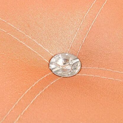 Footrest Ottoman Upholstered Foot Stool round Leather Pouf Ottoman, Comfortable Footrest Stool Great for Coffee Table Change Shoes Stool Storage Footstool - Image 3