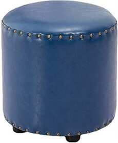 Footrest Ottoman Upholstered Footstool Foot Stool Faux Oil Wax Leather Foot Rest Ottoman,Pouf Shoe Bench Stool Pouffe Leg Rest Step Stool Puff Chair Storage Footstool