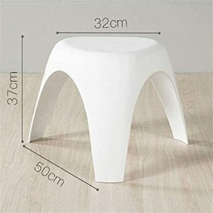 Footrest Ottoman Upholstered Footstool Foot Stool，Plastic Chair Home Change Shoes Stool Small round Stool Dining Chair Stool Learning Triangle Stool Easy to Clean Storage Footstool - Image 3