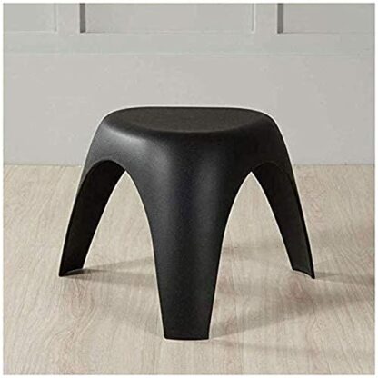 Footrest Ottoman Upholstered Footstool Foot Stool，Plastic Chair Home Change Shoes Stool Small round Stool Dining Chair Stool Learning Triangle Stool Easy to Clean Storage Footstool - Image 2