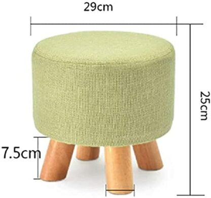 Footrest Ottoman Upholstered Footstool Square Foot Stool Pouffe,Upholstered Ottoman Pouffe Linen Padded Cushion Seat,Living Room Bedroom Garden Stool Chair - Image 4