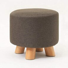 Footrest Ottoman Upholstered Footstool Square Foot Stool Pouffe,Upholstered Ottoman Pouffe Linen Padded Cushion Seat,Living Room Bedroom Garden Stool Chair