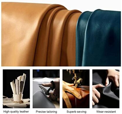 Footrest Ottoman Upholstered round Wooden Support Upholstered Ottoman Pouffe Padded Chair Stool Pu Leather for Living Room and Bedroom Storage Footstool - Image 3