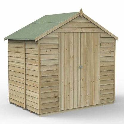 Forest Garden 7x5 4Life Overlap Apex Shed No Window, Double Door 3 Forest Garden 7x5 4Life Overlap Apex Shed No Window, Double Door - Image 3