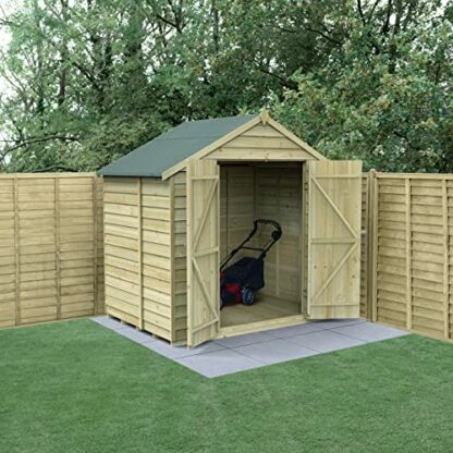 Forest Garden 7x5 4Life Overlap Apex Shed No Window, Double Door 4 Forest Garden 7x5 4Life Overlap Apex Shed No Window, Double Door - Image 4