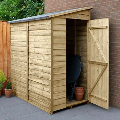 Forest Garden Overlap Pressure Treated 6 x 3 Pent Shed - No Window 3 Forest Garden Overlap Pressure Treated 6 x 3 Pent Shed - No Window - Image 3