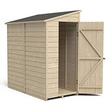 Forest Garden Overlap Pressure Treated 6 x 3 Pent Shed - No Window