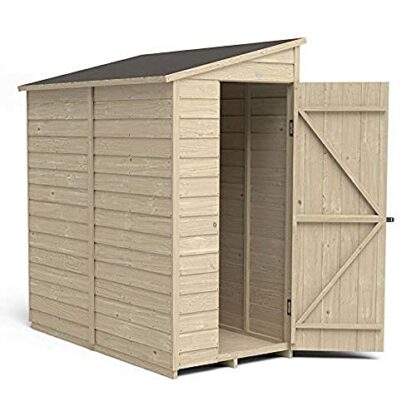 Forest Garden Overlap Pressure Treated 6 x 3 Pent Shed - No Window 2 Forest Garden Overlap Pressure Treated 6 x 3 Pent Shed - No Window - Image 2