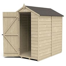 Forest Garden Overlap Pressure Treated 6x4 Apex Shed - No Window