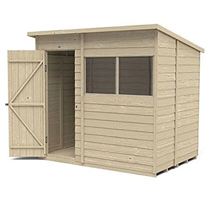 Forest Garden Overlap Pressure Treated 7 x 5 Pent Shed 2 Forest Garden Overlap Pressure Treated 7 x 5 Pent Shed - Image 2
