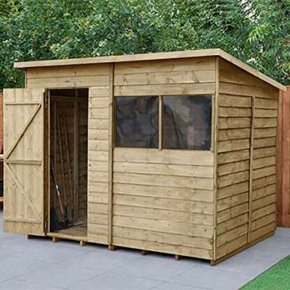 Forest Garden Overlap Pressure Treated 8x6 Pent Shed 3 Forest Garden Overlap Pressure Treated 8x6 Pent Shed - Image 3