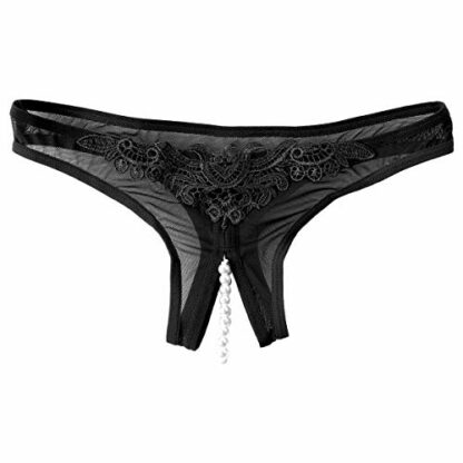 Freebily Women's Sexy Pearls Charm G String Thongs Panties Briefs Nightdress Underwear - Image 4