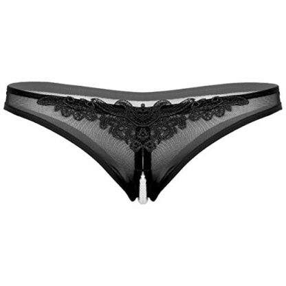 Freebily Women's Sexy Pearls Charm G String Thongs Panties Briefs Nightdress Underwear - Image 2
