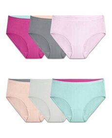 Fruit of the Loom Women's Breathable Underwear Multipack (Assorted) Briefs (Pack of 6)