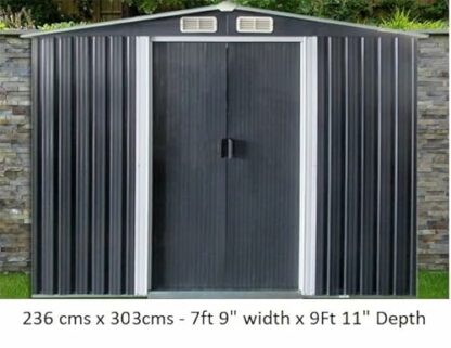 GARDEN SHED METAL Width 236 x Depth 303 cms WITH BASE (classed as a 10 ft x 8 ft) 3 GARDEN SHED METAL Width 236 x Depth 303 cms WITH BASE (classed as a 10 ft x 8 ft) - Image 3