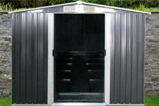 GARDEN SHED METAL Width 236 x Depth 303 cms WITH BASE (classed as a 10 ft x 8 ft)