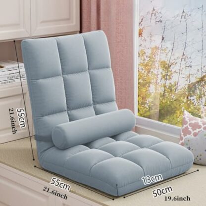 GIZNXBA 5-Position Indoor Adjustable Floor Chair, Padded Teens Adults Folding Floor Gaming Chair, Sofa Chair With Backrest, Meditation Floor Chair Foldable For Living Room, Bedroom - Image 3
