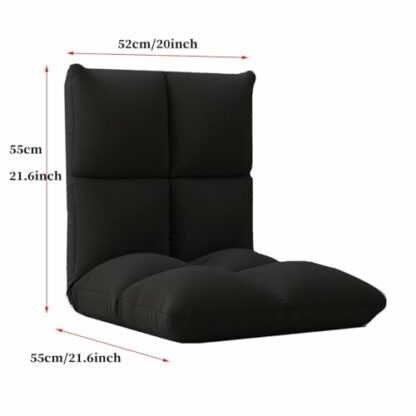 GIZNXBA Floor Chair Adjustable Chaise Lounge Indoor, 6-Position Floor Chair With Back Support For Adults Folding Floor Gaming Chair Folding Lazy Sofa Chair For Living Room, Bedroom - Image 3