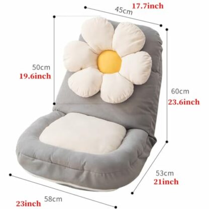 GIZNXBA Floor Chair Adjustable, Foldable Floor Lazy Sofa With Pillow, Folding Floor Gaming Chair With 5 Adjustable Positions, Meditation Floor Chair For Home, Office, Reading, Watching 3 GIZNXBA Floor Chair Adjustable, Foldable Floor Lazy Sofa With Pillow, Folding Floor Gaming Chair With 5 Adjustable Positions, Meditation Floor Chair For Home, Office, Reading, Watching - Image 3
