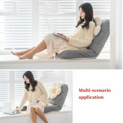 GIZNXBA Floor Chair Adjustable, Foldable Floor Lazy Sofa With Pillow, Folding Floor Gaming Chair With 5 Adjustable Positions, Meditation Floor Chair For Home, Office, Reading, Watching 4 GIZNXBA Floor Chair Adjustable, Foldable Floor Lazy Sofa With Pillow, Folding Floor Gaming Chair With 5 Adjustable Positions, Meditation Floor Chair For Home, Office, Reading, Watching - Image 4