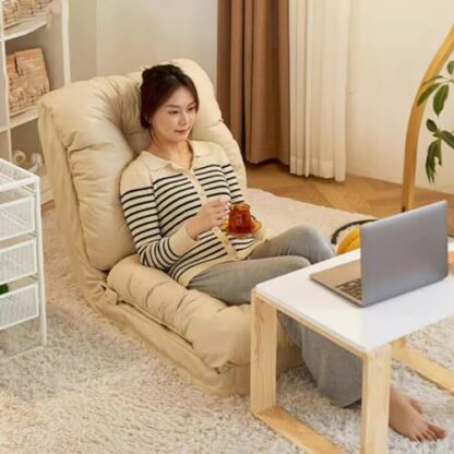 GIZNXBA Floor Chair Adjustable, Folding Floor Gaming Chair, Japanese Floor Chair With Back Support, Lazy Sofa Bed, One Seater Sofa, Adjustable Lounge Recliner Chair For Living Room - Image 3