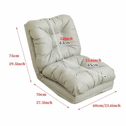 GIZNXBA Floor Chair Adjustable, Folding Floor Gaming Chair, Japanese Floor Chair With Back Support, Lazy Sofa Bed, One Seater Sofa, Adjustable Lounge Recliner Chair For Living Room - Image 4