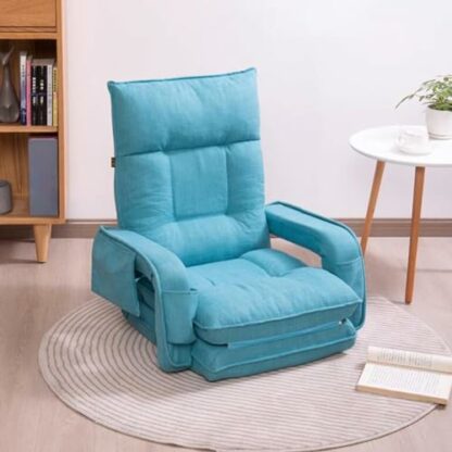 GIZNXBA Floor Chair Adjustable, Folding Floor Gaming Chair With 6 Positions, Foldable Floor Lazy Sofa, Chaise Lounge Indoor Sleeper Chair, Folding Lazy Sofa With Armrests 3 GIZNXBA Floor Chair Adjustable, Folding Floor Gaming Chair With 6 Positions, Foldable Floor Lazy Sofa, Chaise Lounge Indoor Sleeper Chair, Folding Lazy Sofa With Armrests - Image 3