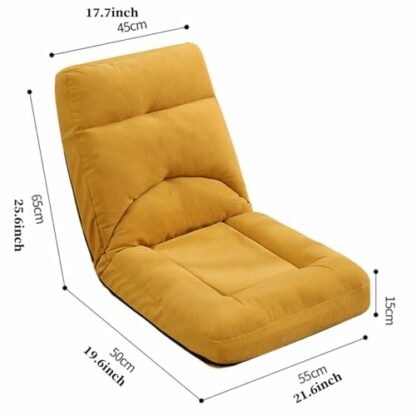 GIZNXBA Floor Chair Adjustable For Adults, Folding Floor Gaming Chair With 5 Adjustable Position, Folding Lazy Sofa Chair, Foldable Meditation Seating For Living Room, Bedroom - Image 3
